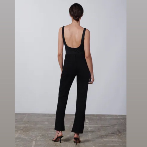 Zara Mid Rise Black Jeans Super Soft Pants - Picture 2 of 7